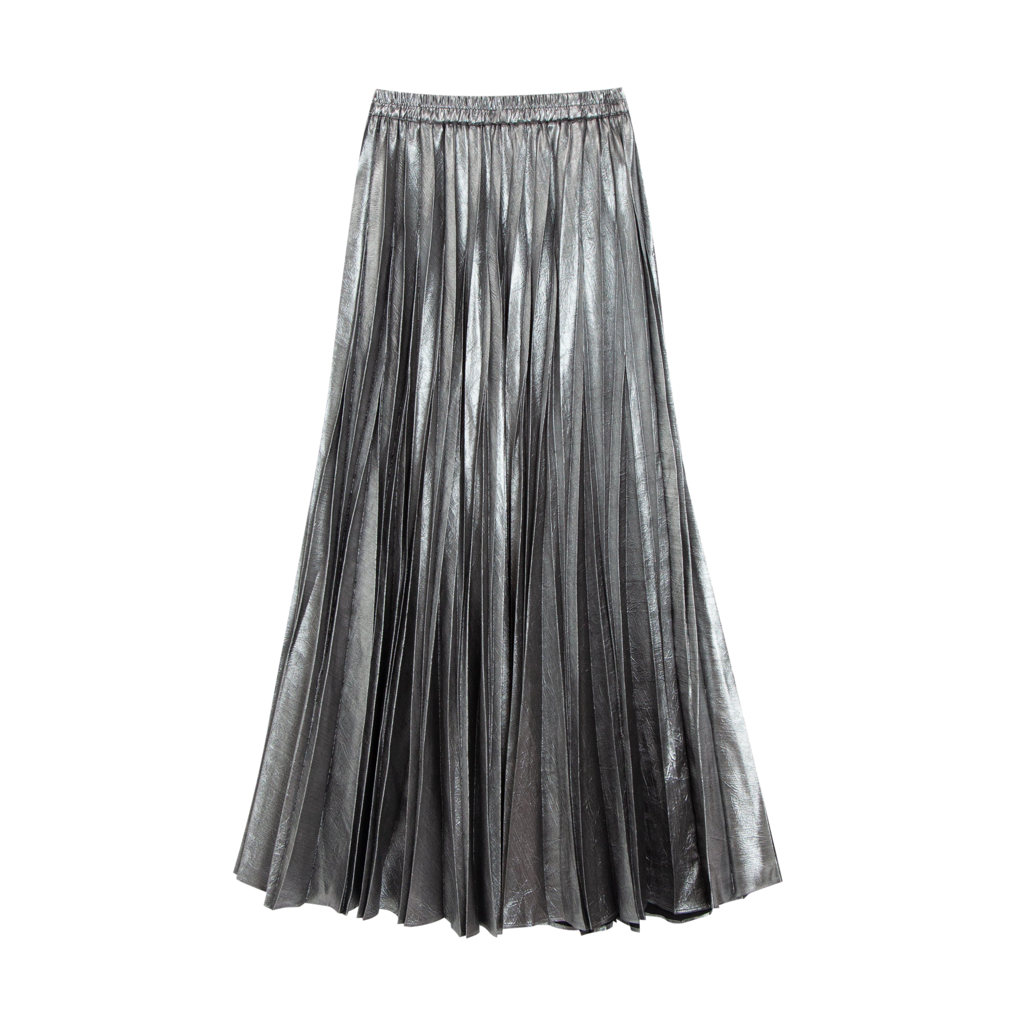 Shiny Pleated Skirt