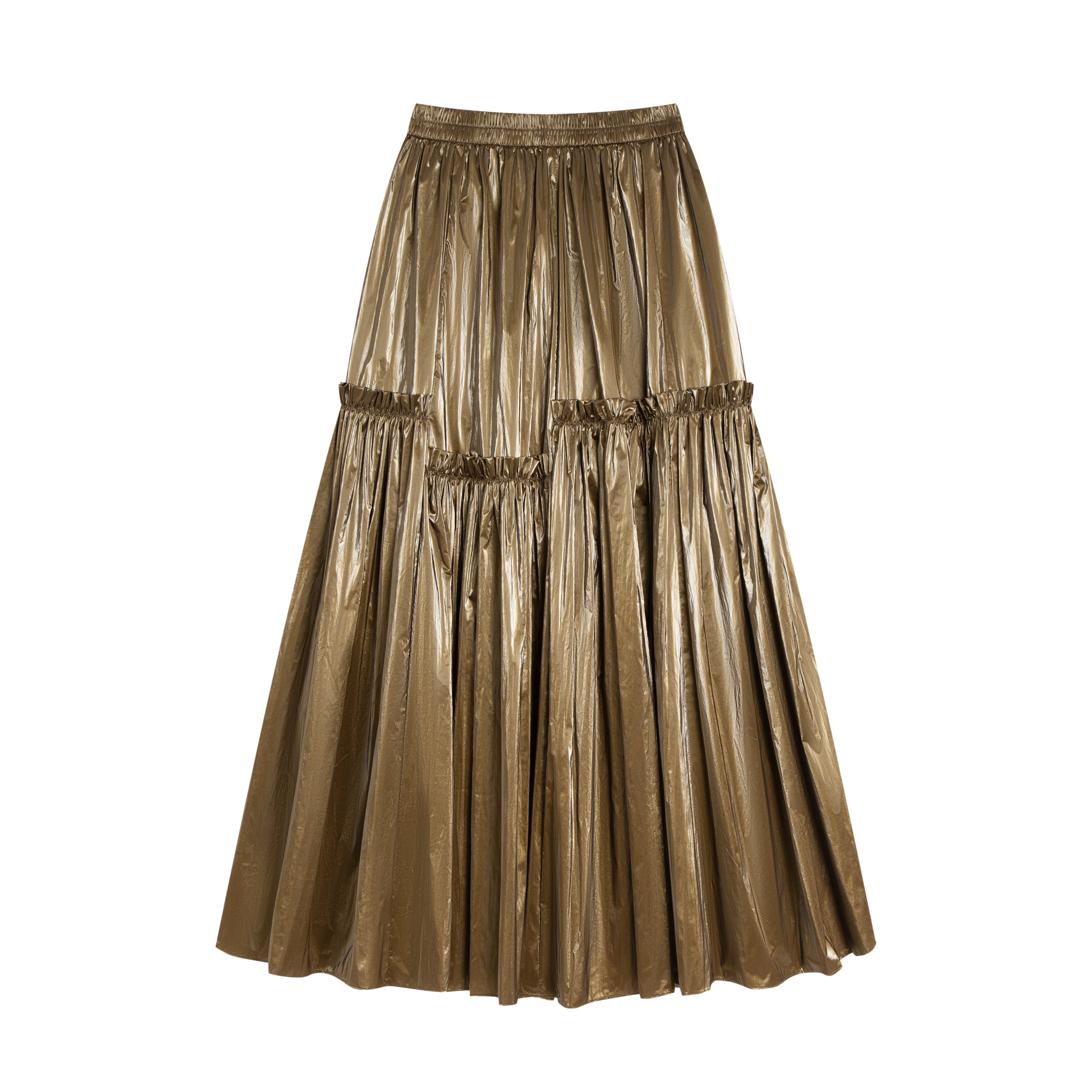 Shiny gathered skirt