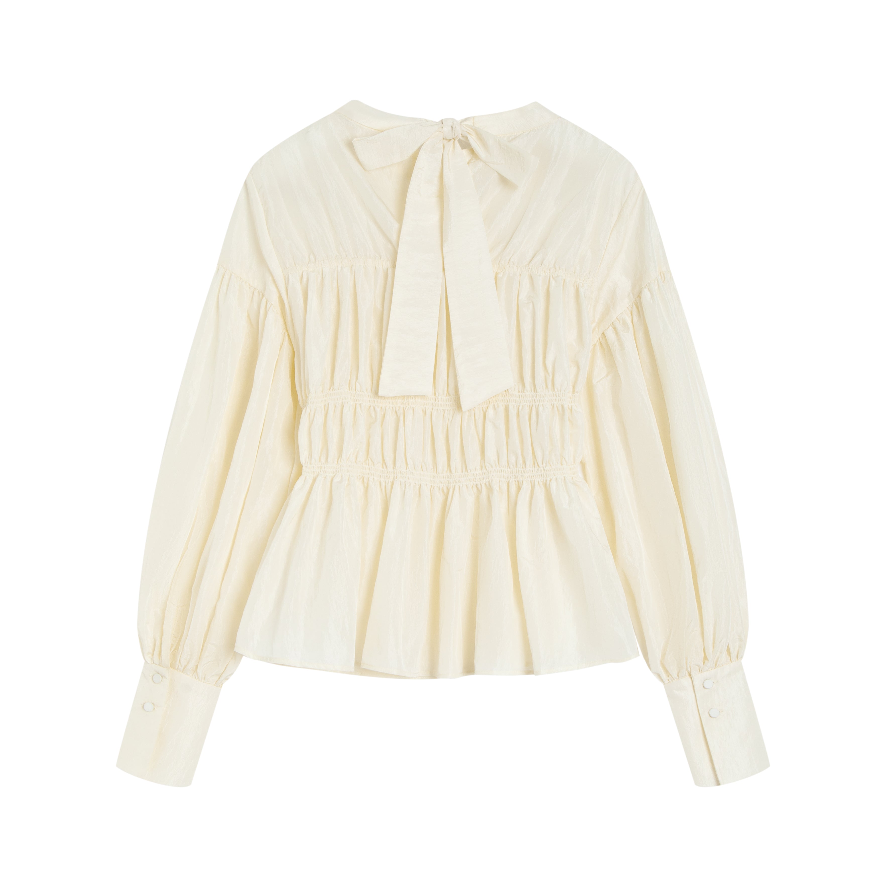 Nylon Gathered Blouse