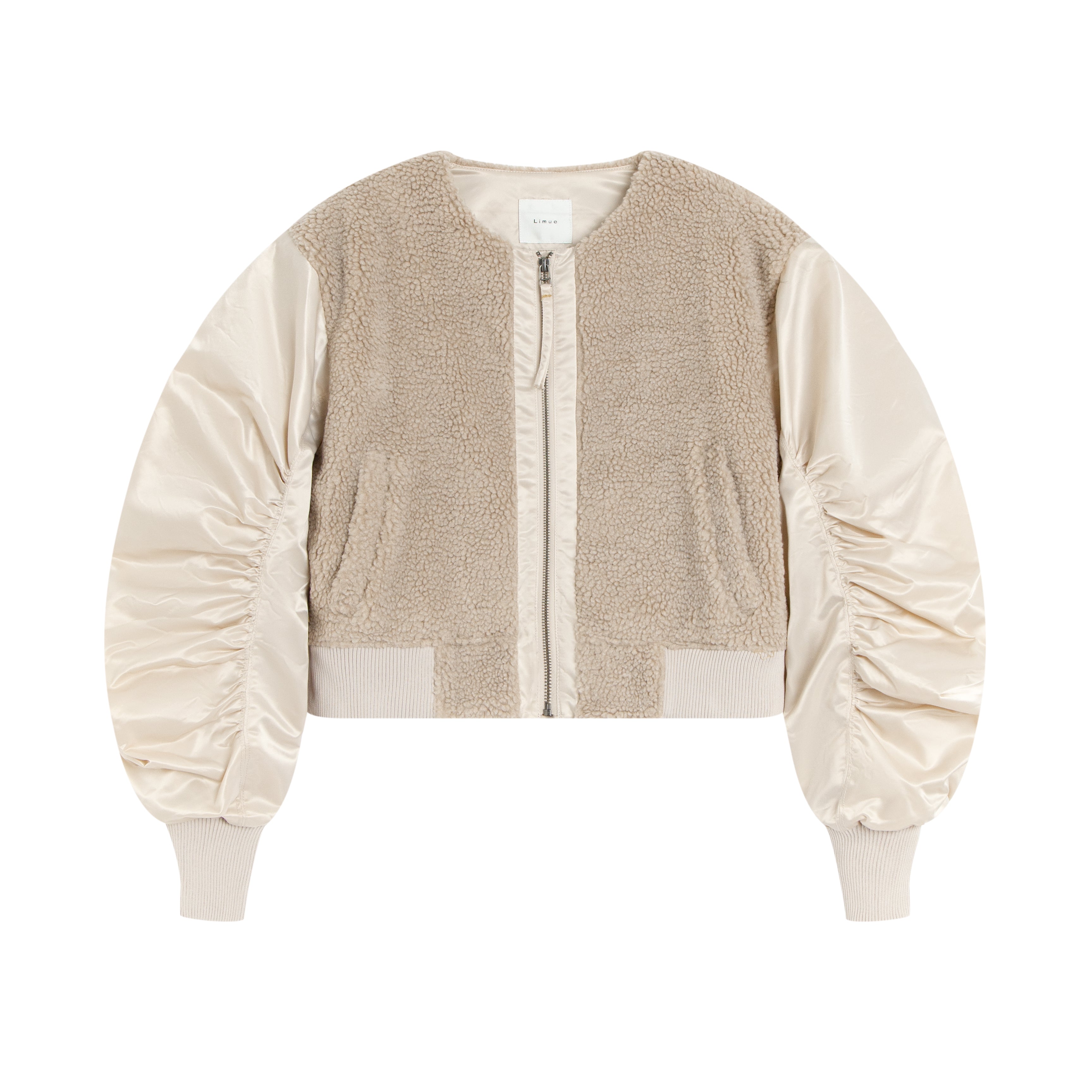 Boa combination padded blouson