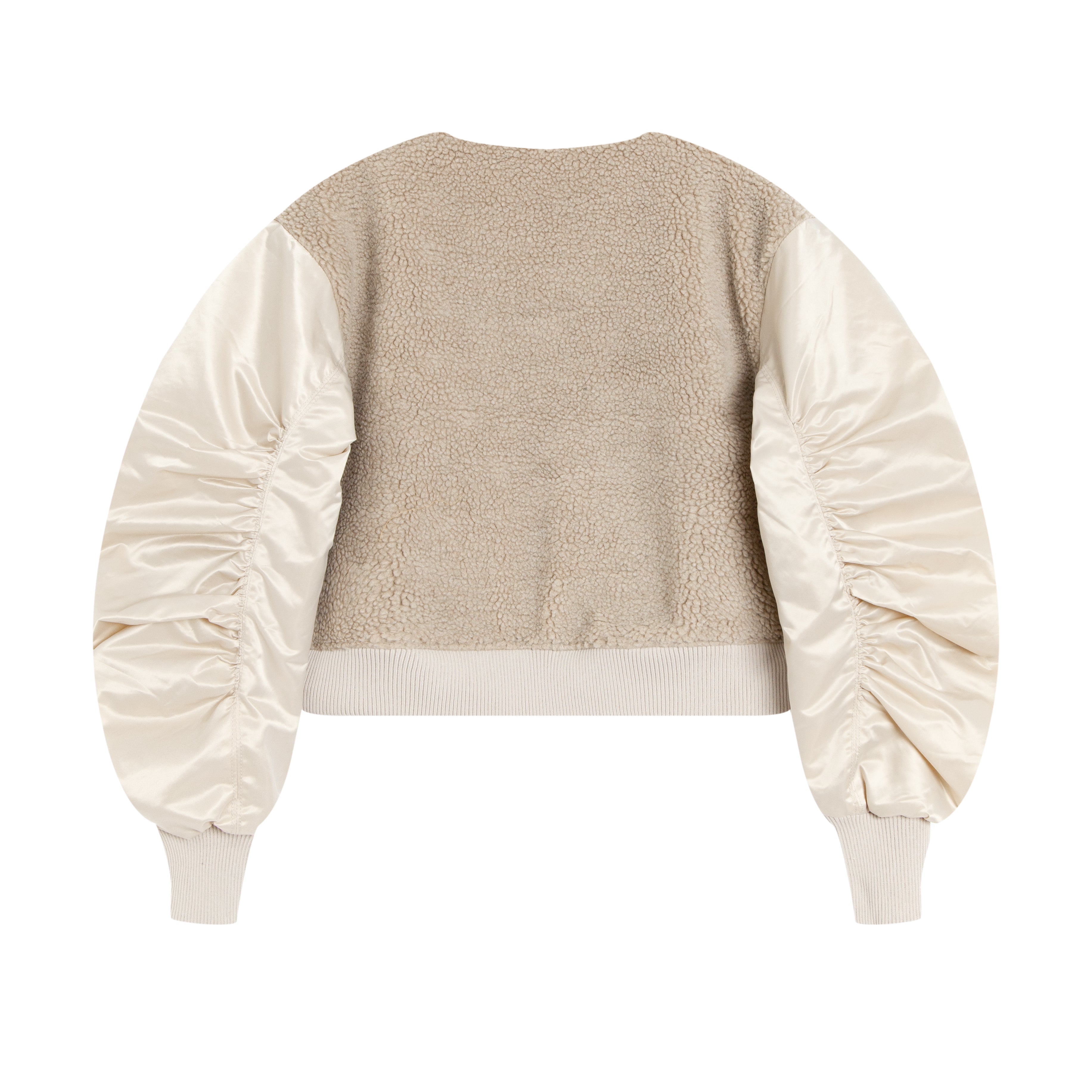 Boa combination padded blouson
