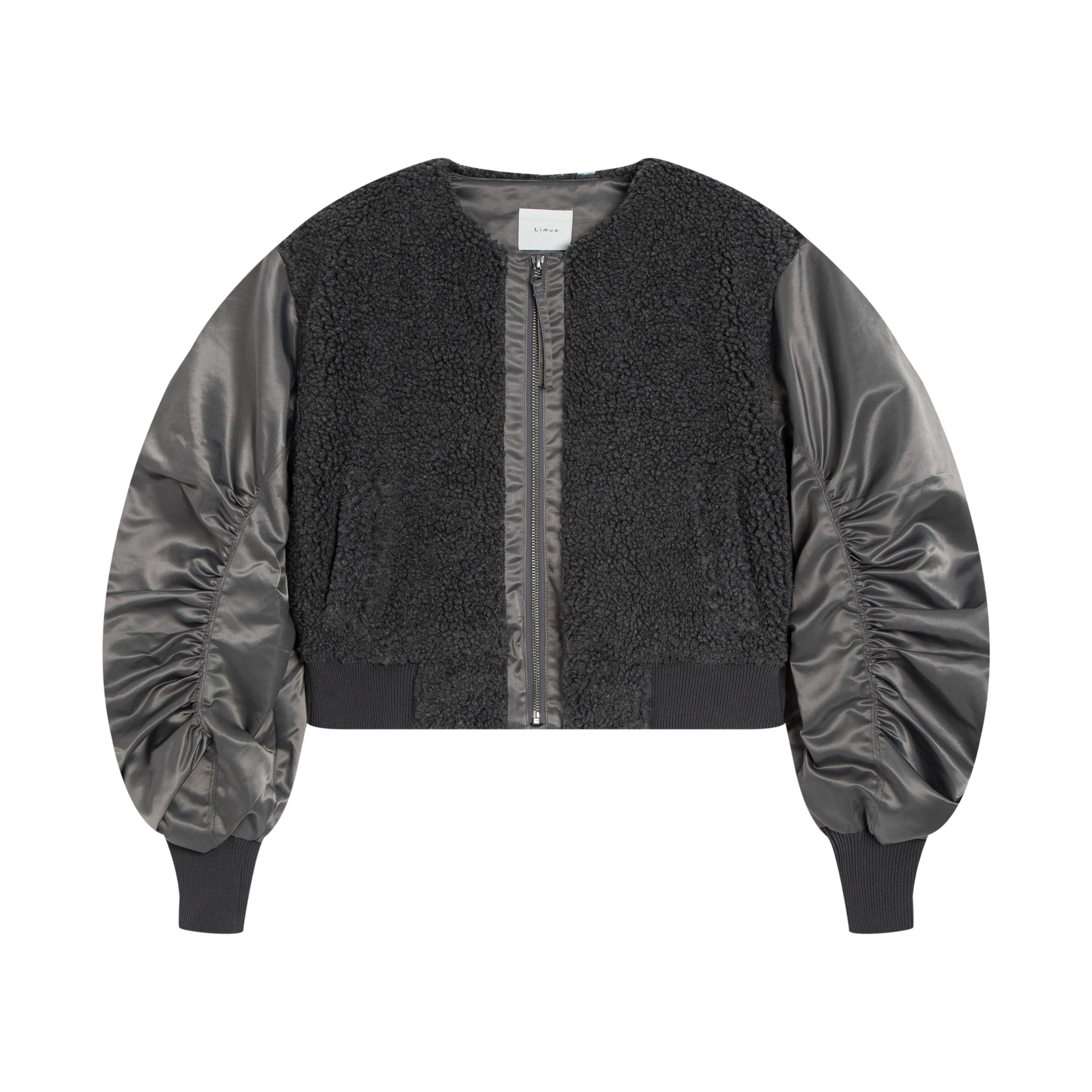 Boa combination padded blouson