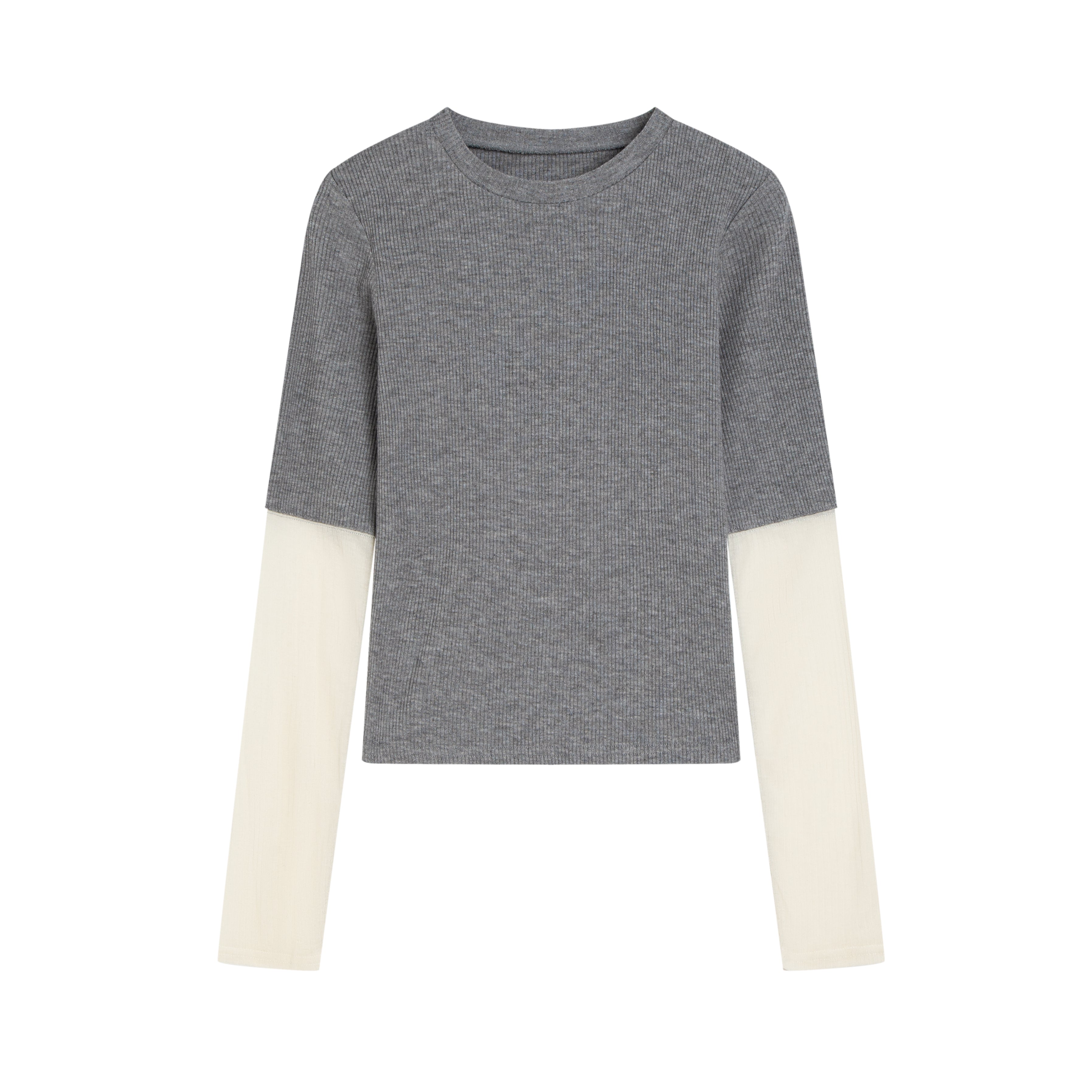 Bicolor ribbed top