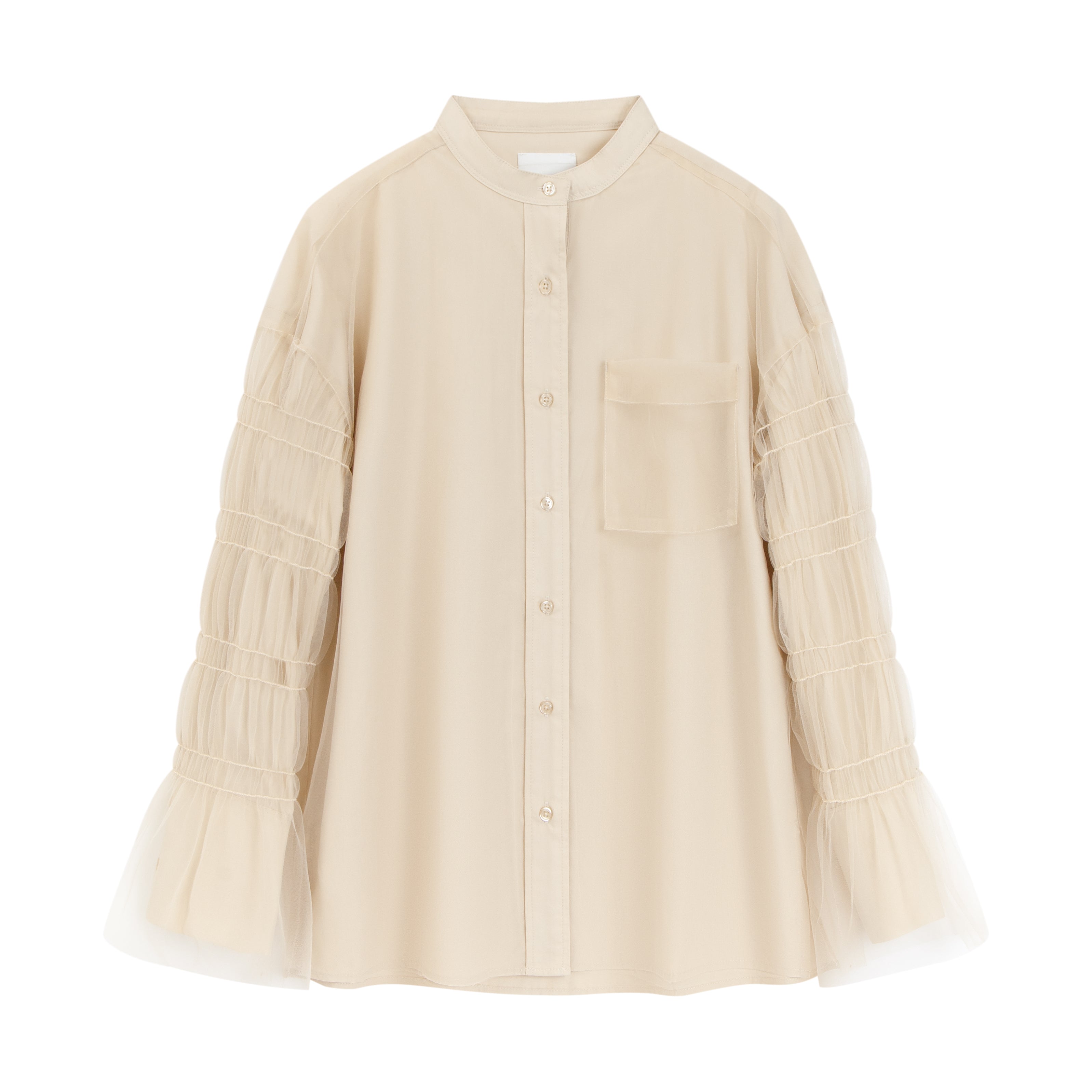 チュールレイヤードシャツ