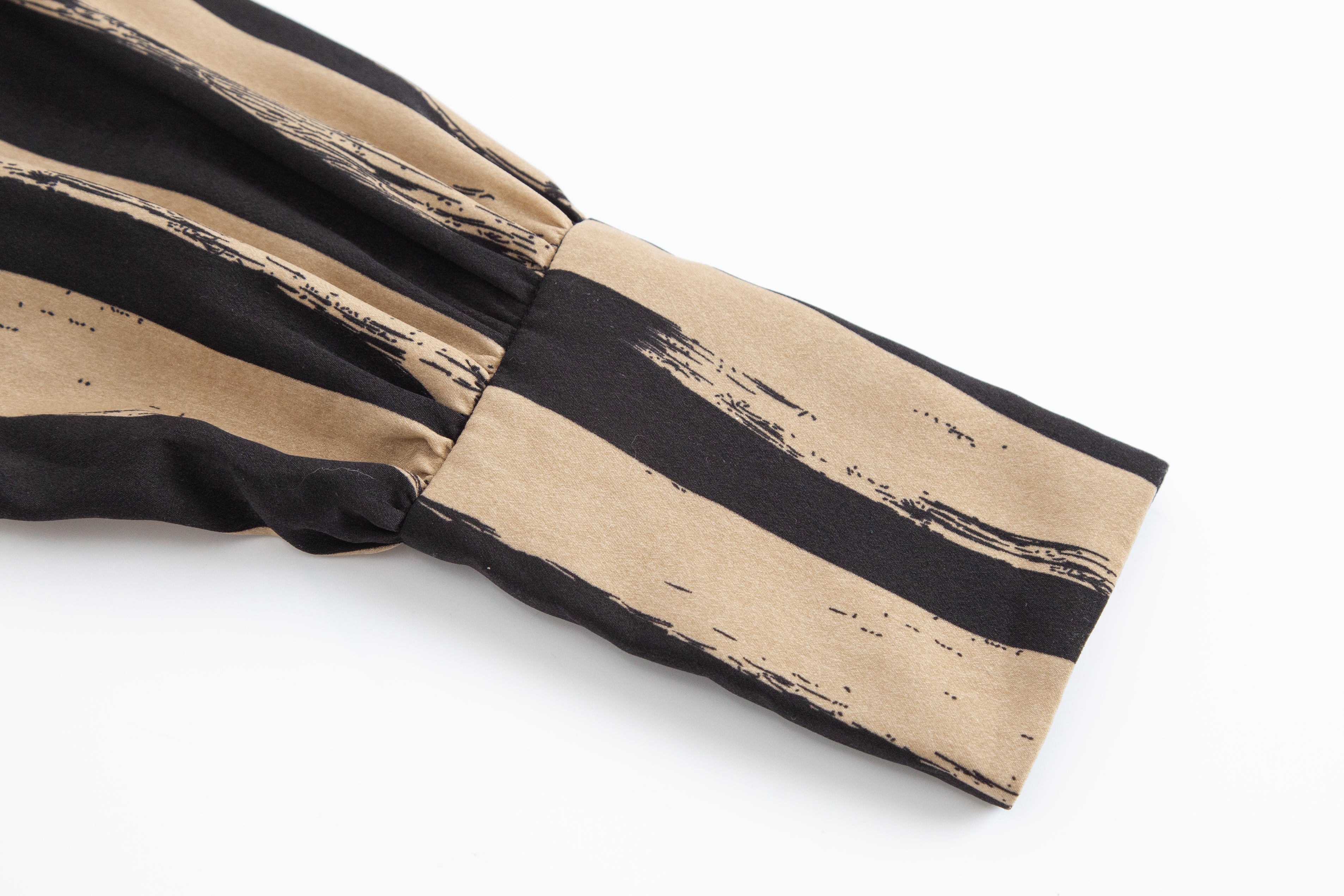 Hand-drawn striped shirt dress