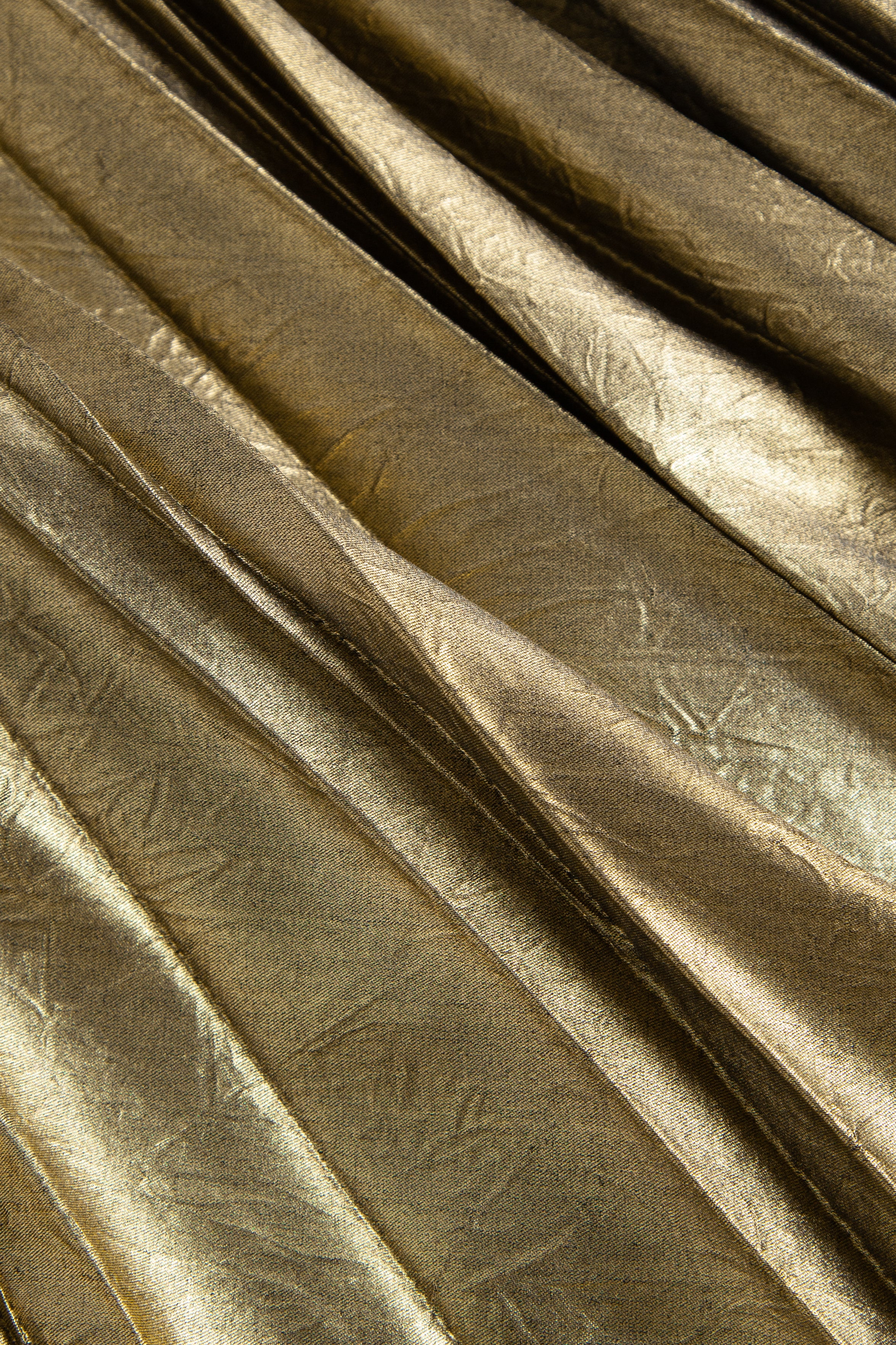 Shiny Pleated Skirt