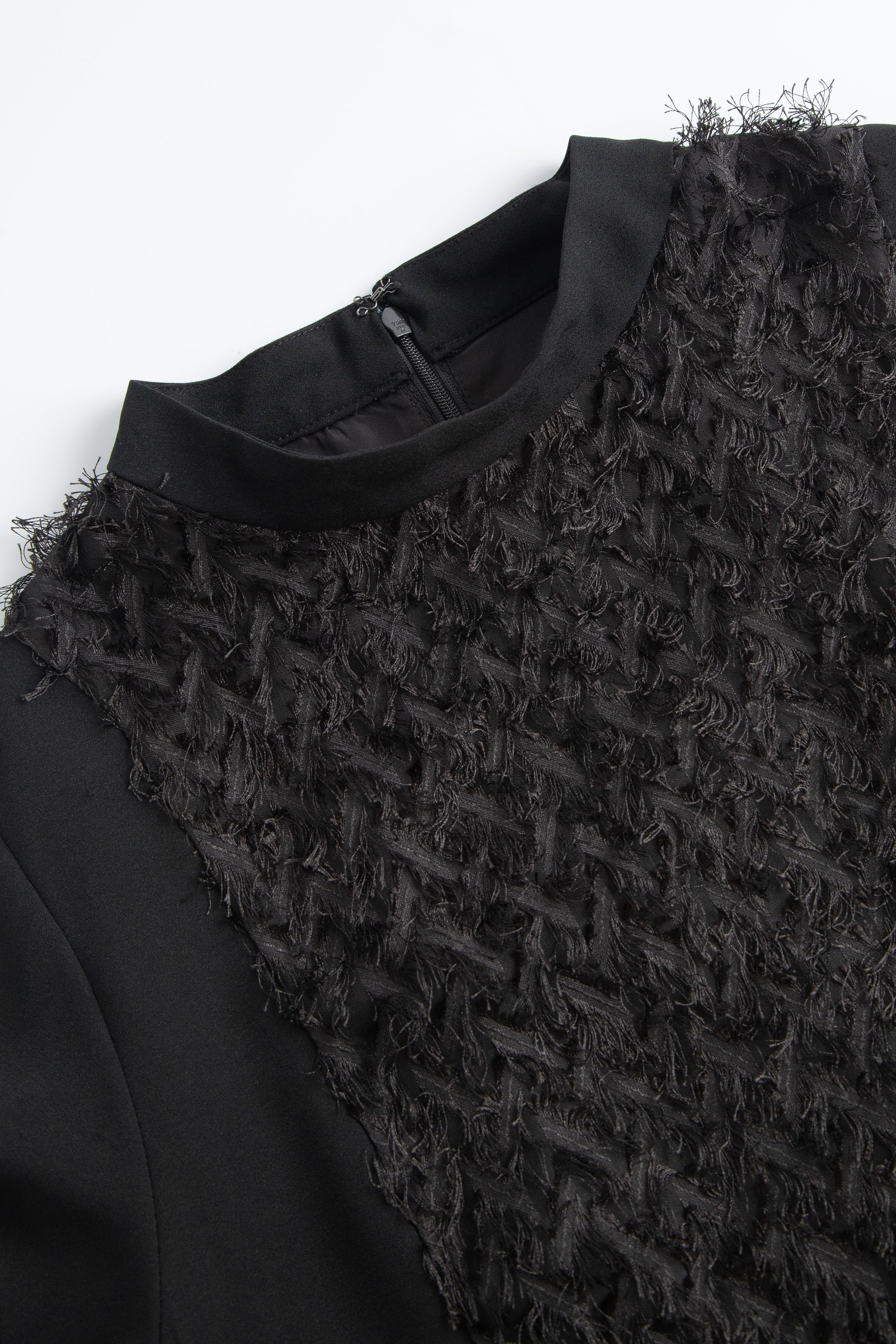 Cut jacquard dress
