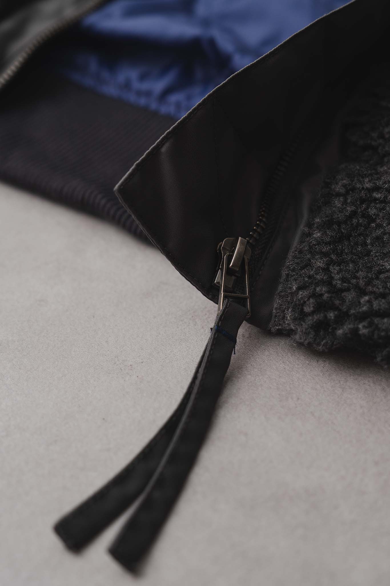 Boa combination padded blouson