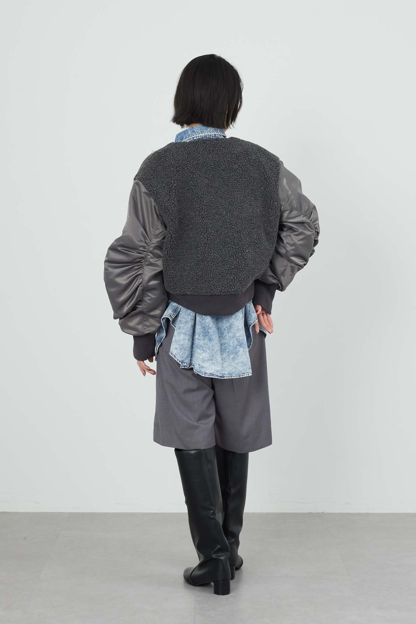 ボアコンビ中綿ブルゾン