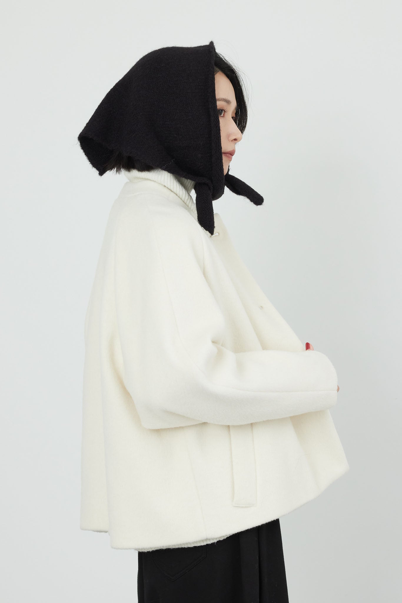 ハイネックモールヤーンニット