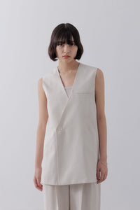No collar gilet
