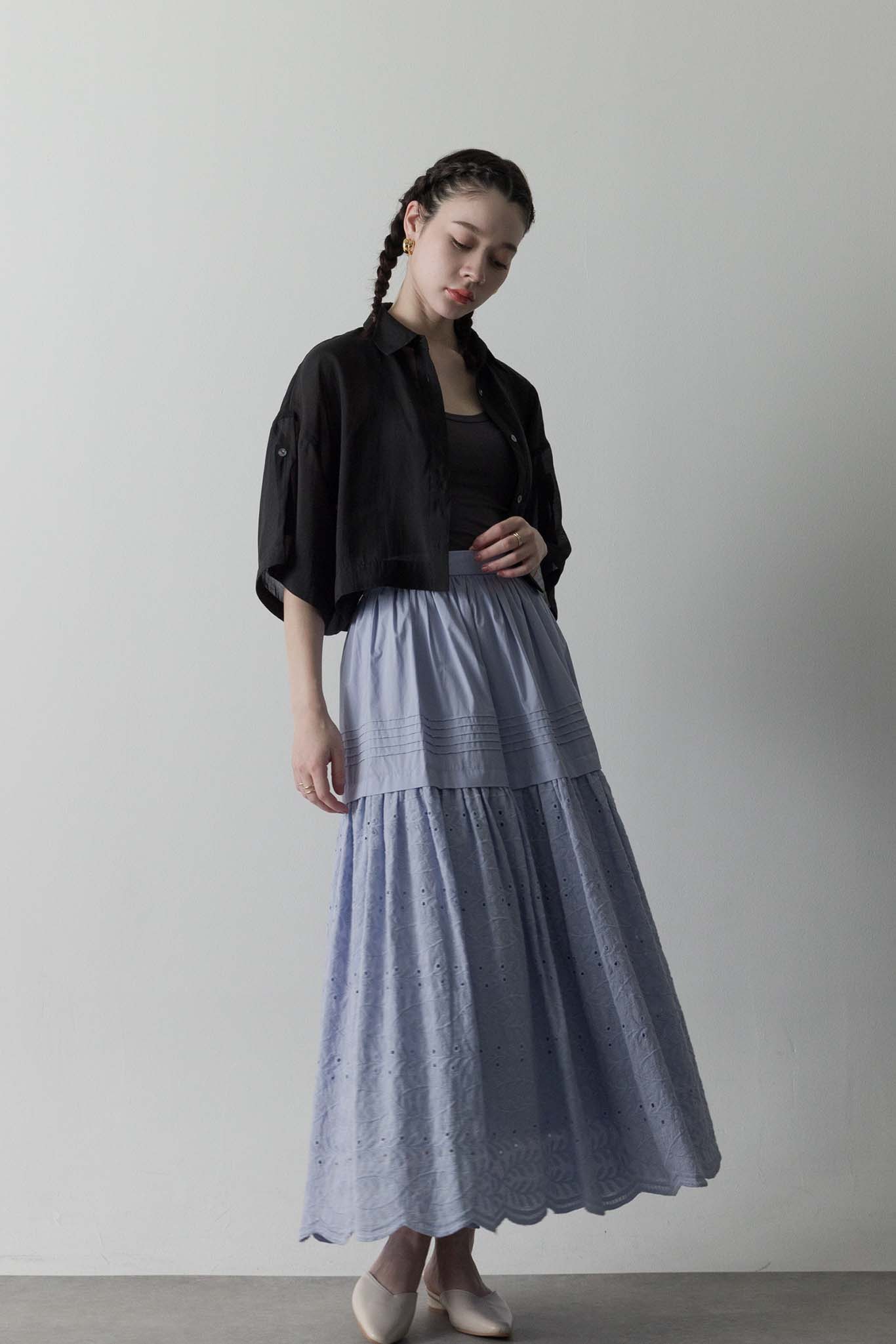 evu clothing ボリュームレイヤードデザインスカートスカート - スカート