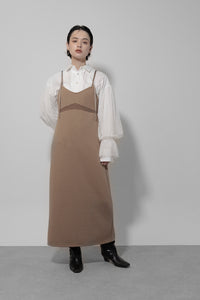 Cut jacquard camisole dress 