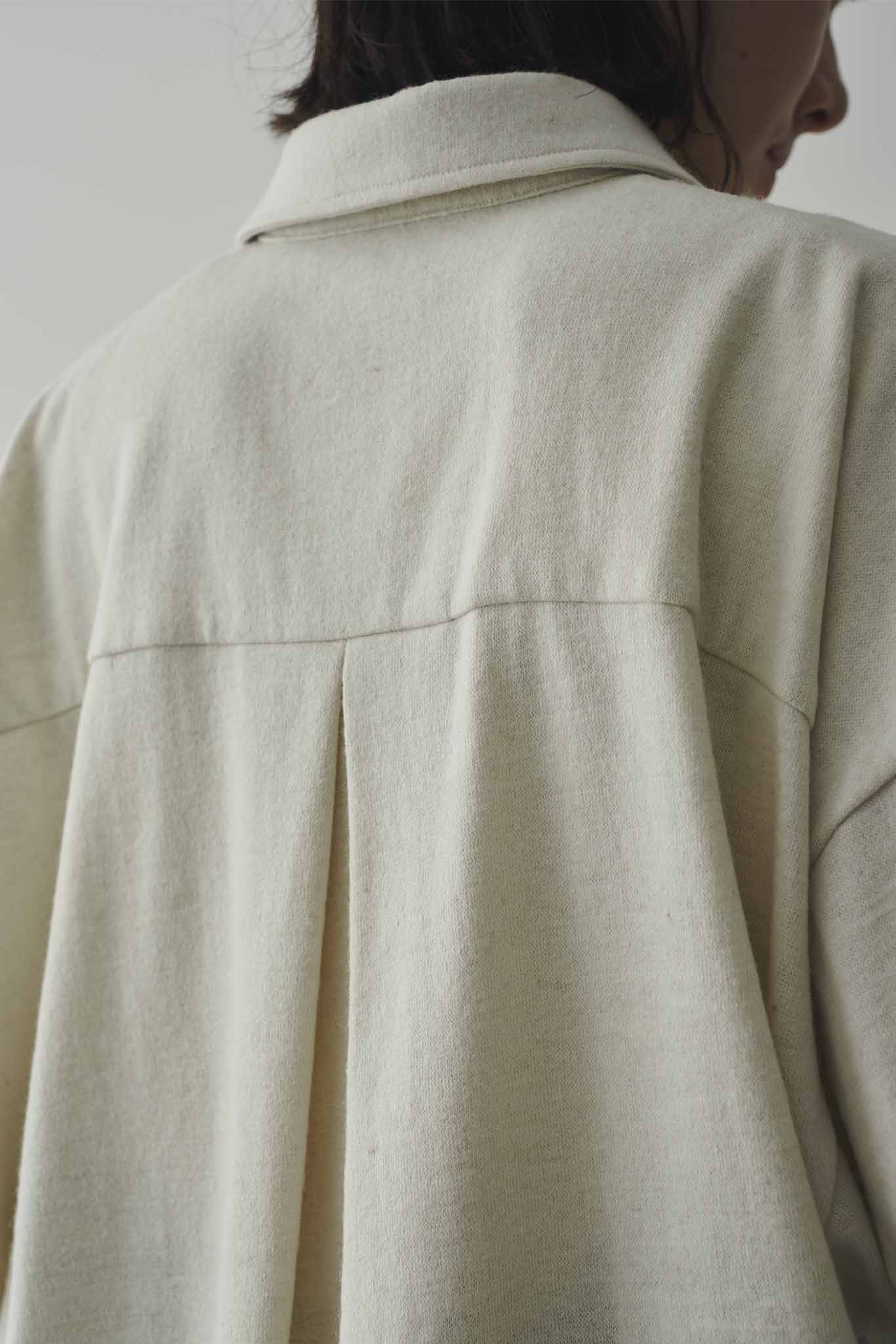 Brushed big shirt blouson