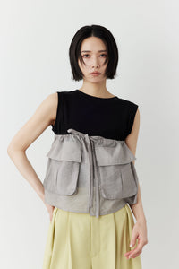 素材切り替えノースリTシャツ