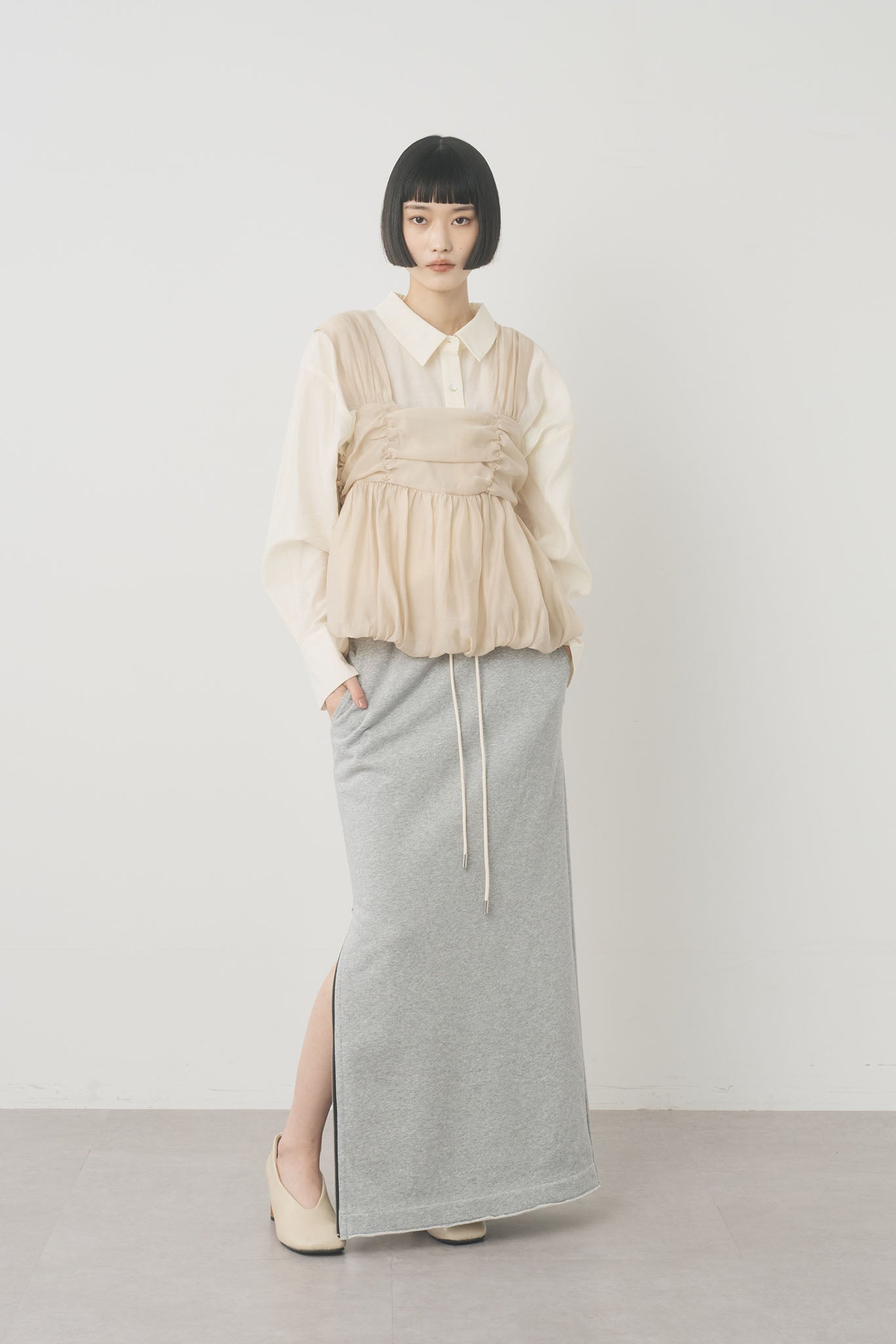 スエットジップスカート