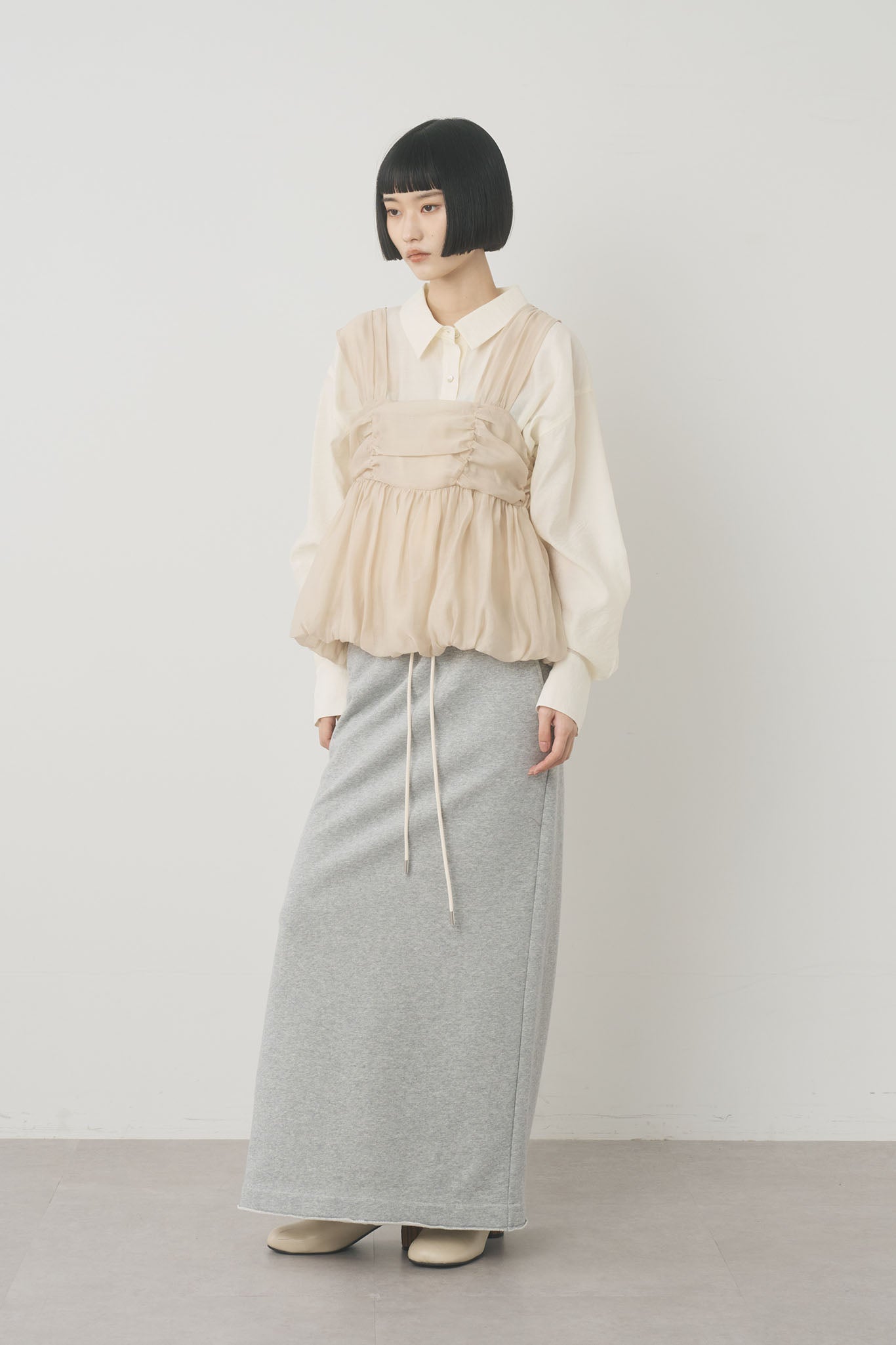 スエットジップスカート