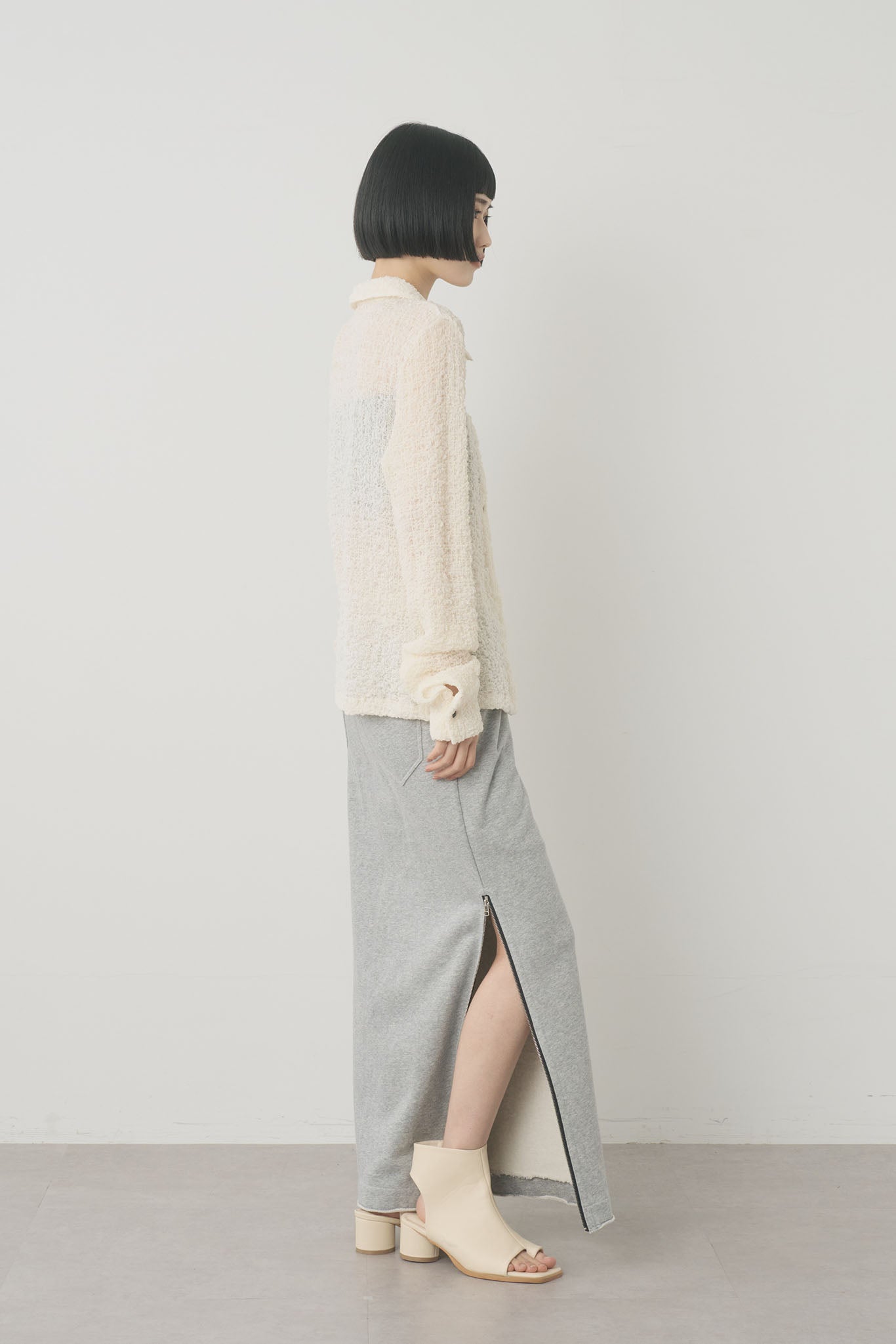 スエットジップスカート