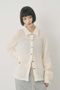 カットレースシアシャツ