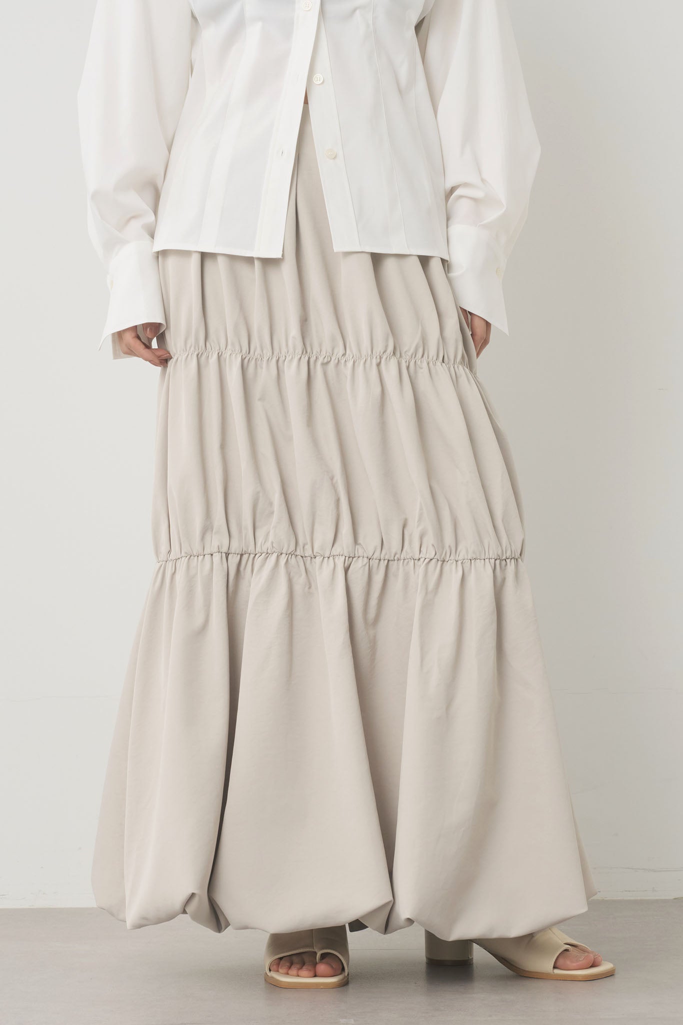 ティアードタックバルーンスカート