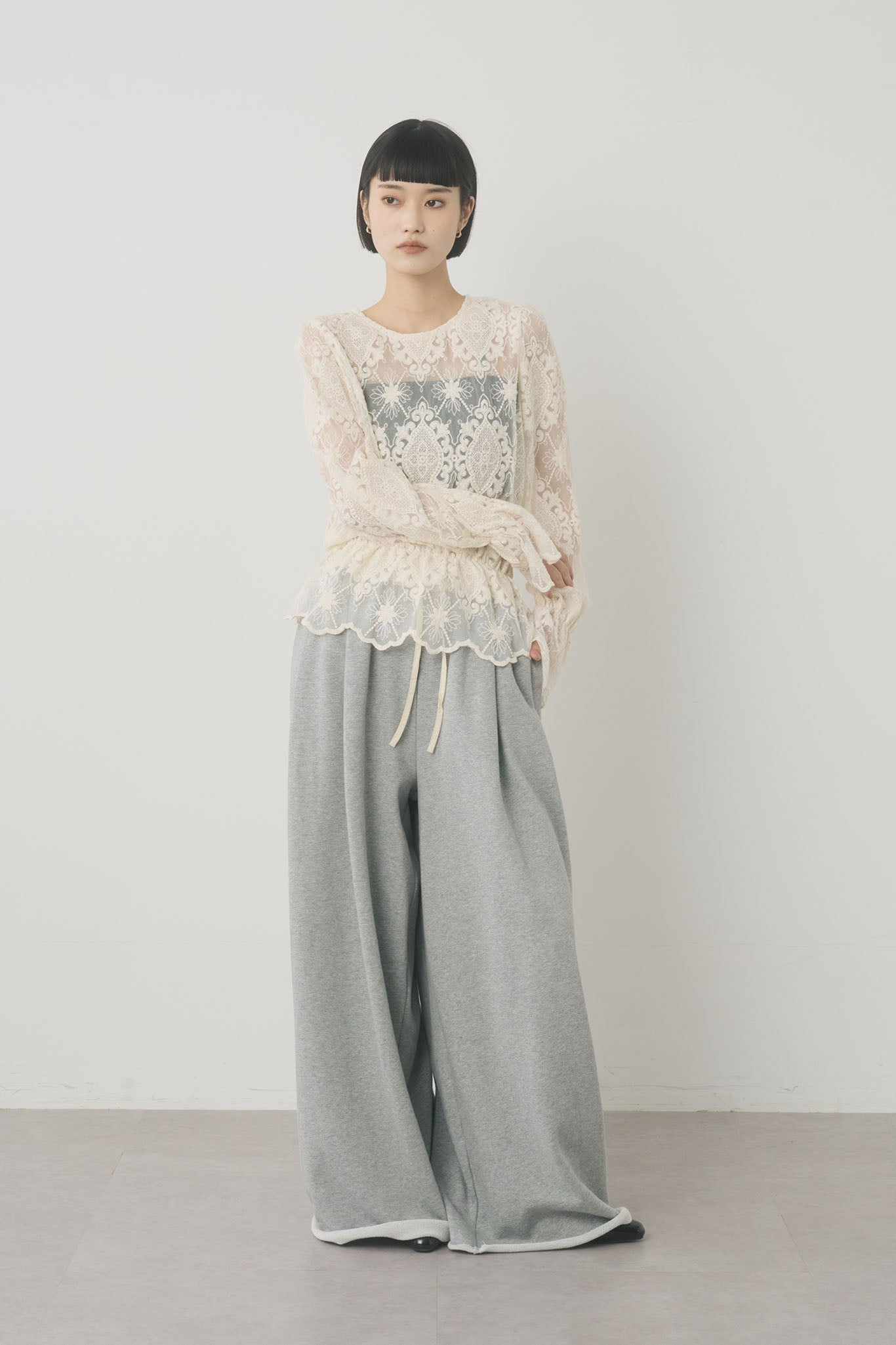 スエットワイドパンツ