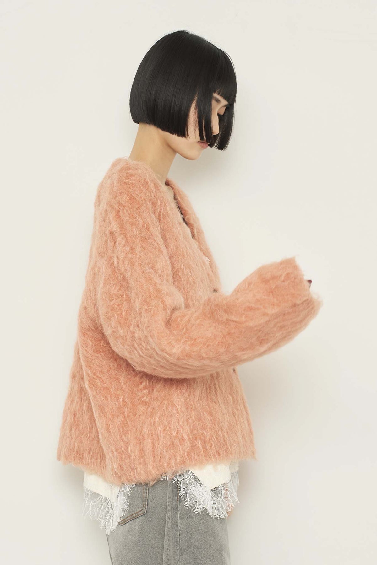 カールシャギーカーディガン