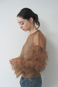 Ruffled tulle top 