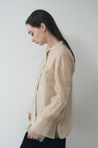 Tulle layered shirt 