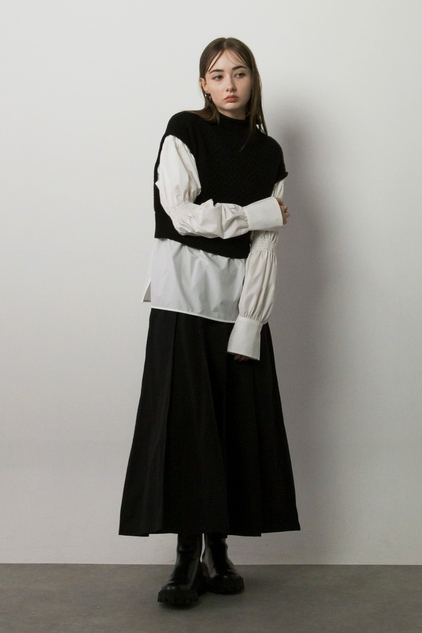 washer tuck seam skirt