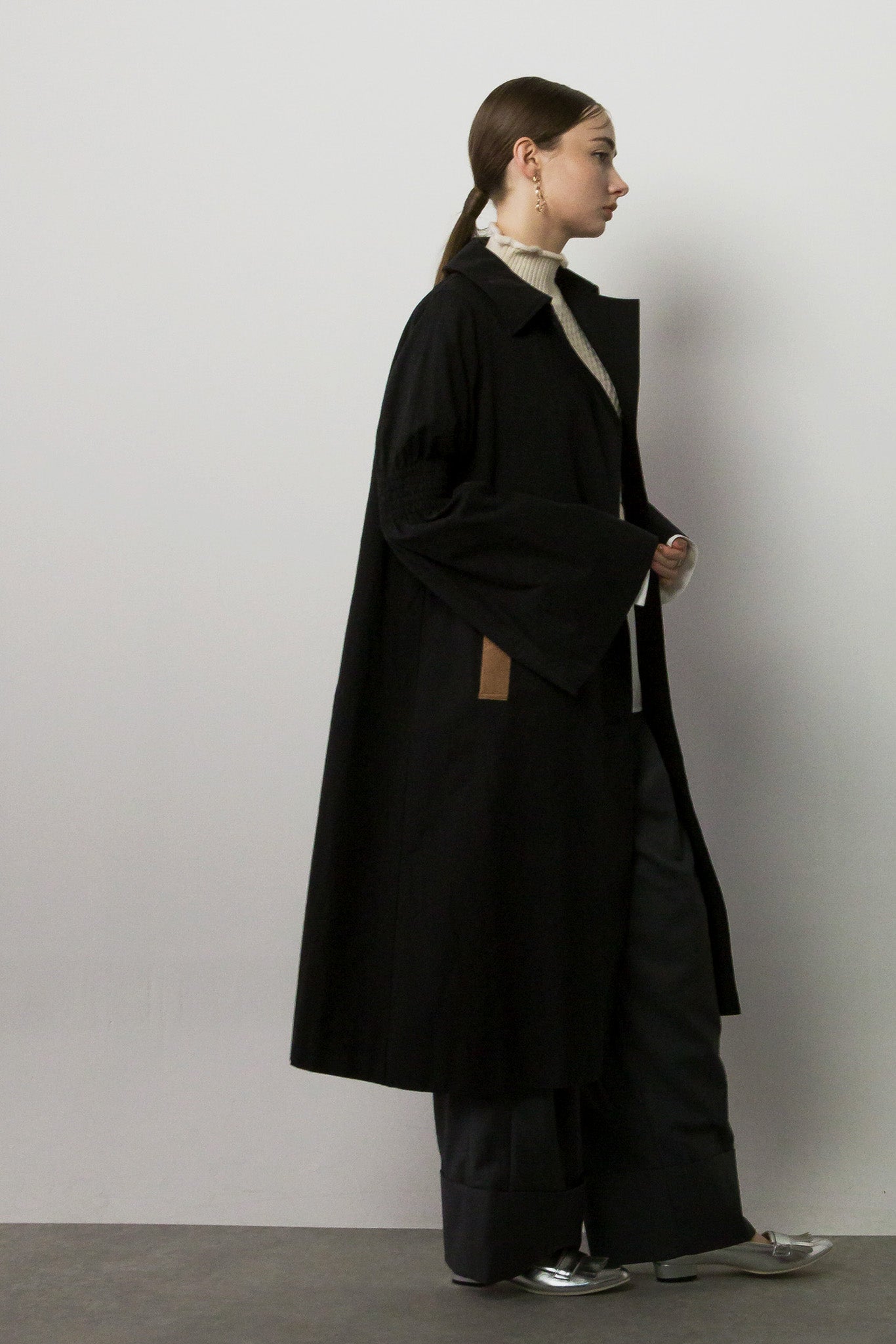 Stand Collar Long Coat