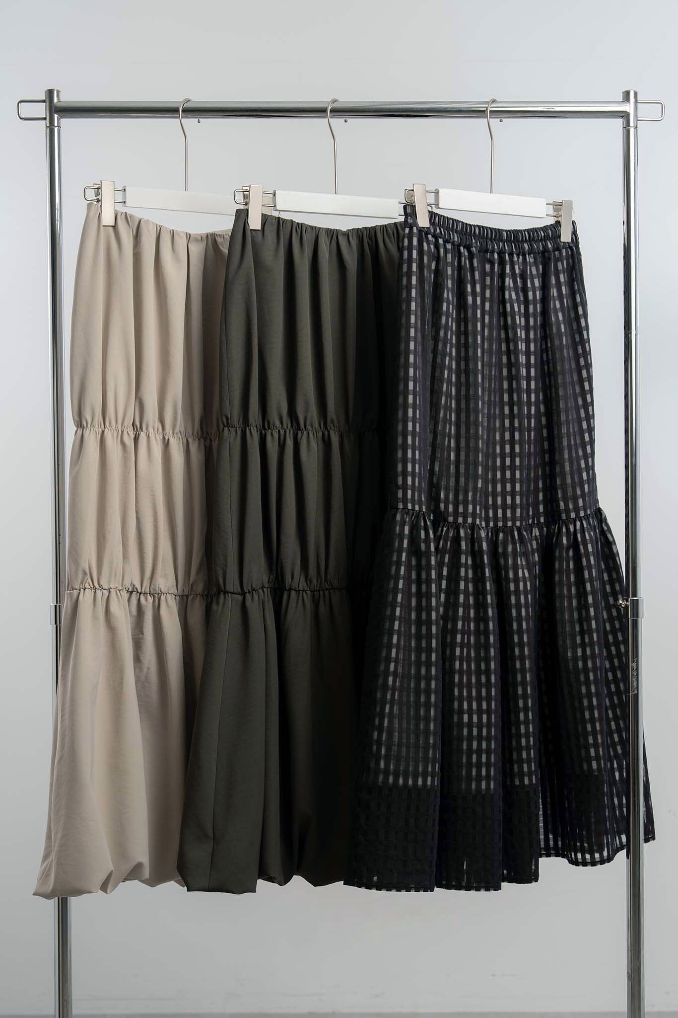 ティアードタックバルーンスカート