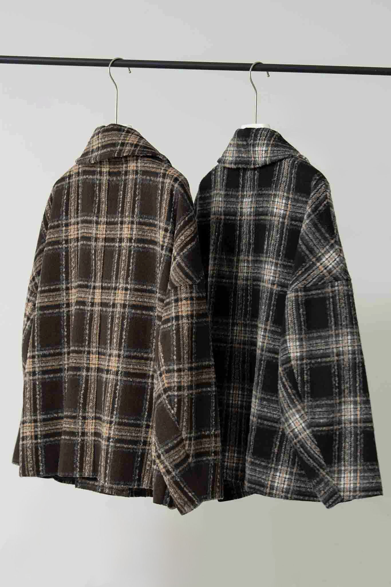 チェックピーコート