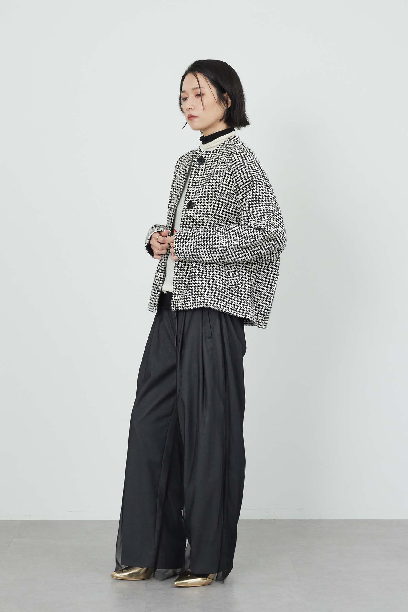 【新品】&エルシー　レイヤードパンツ シアレイヤードパンツ