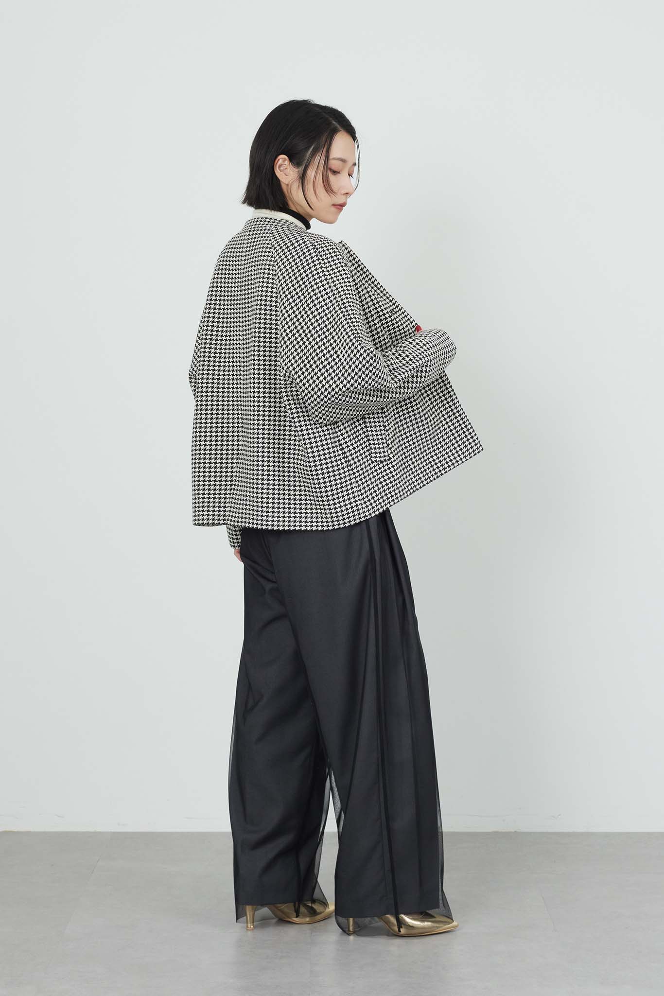 【極美品】ENFOLD ジョーゼットノースリーブレイヤーオールインワン 38 茶 item353047350801-1-2.jpg