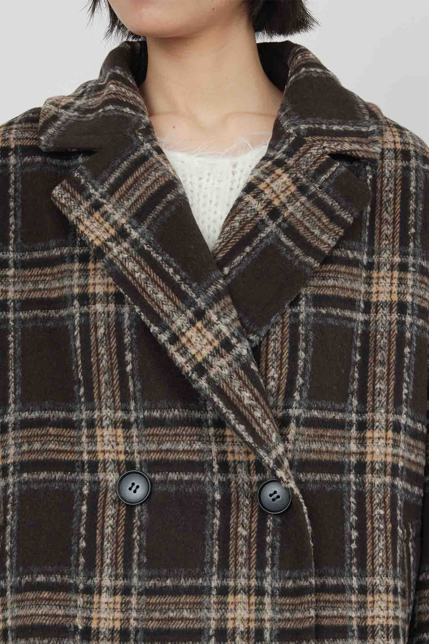 チェックピーコート