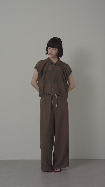 新品✨ノコオーノ　ティアードシアーブラウス　コサージュ　ブラック　Mサイズ シアーカノコブラウス